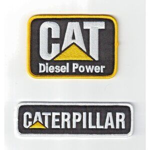(2) Caterpillar Diesel Trucks Premium Embroidered Iron-on Patch